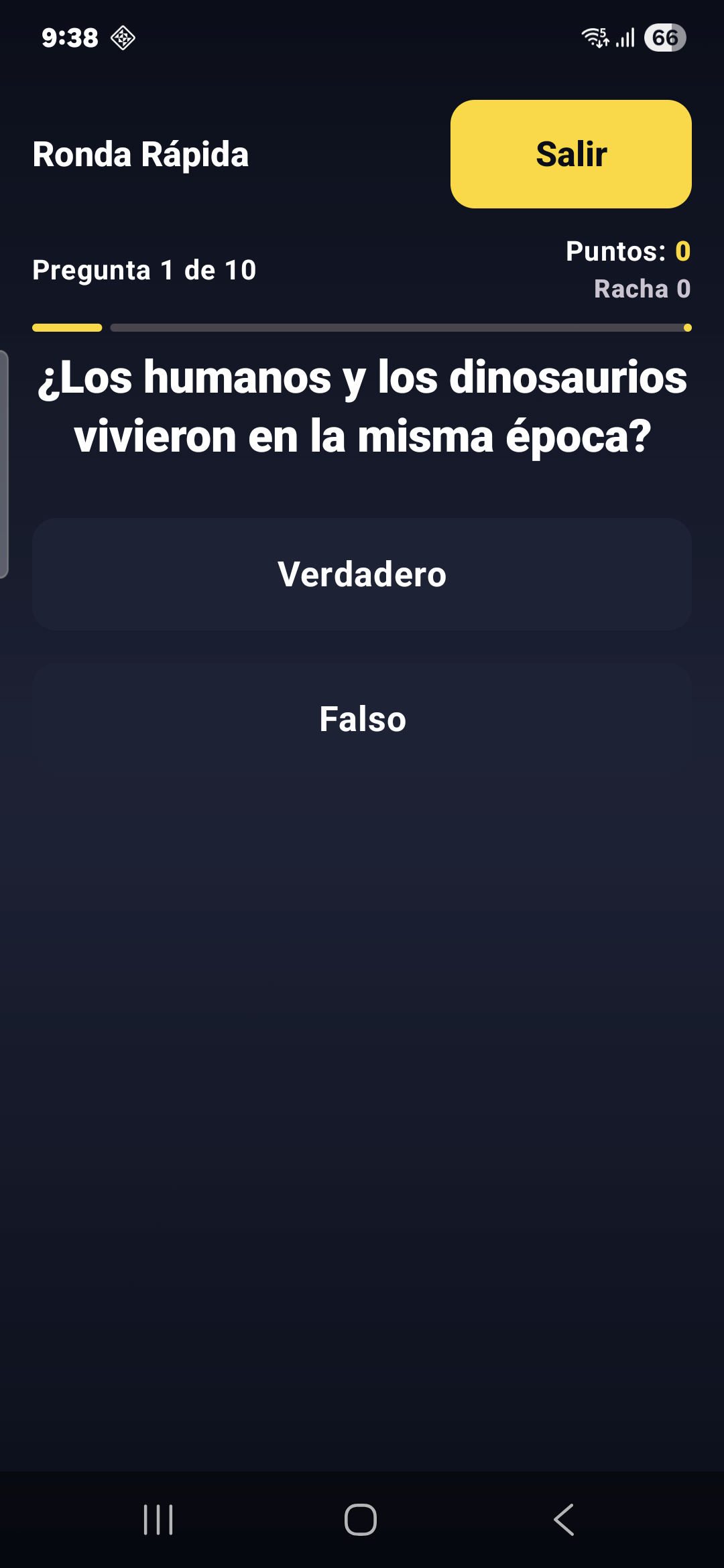 Pregunta de una ronda rápida en Mente Chispa